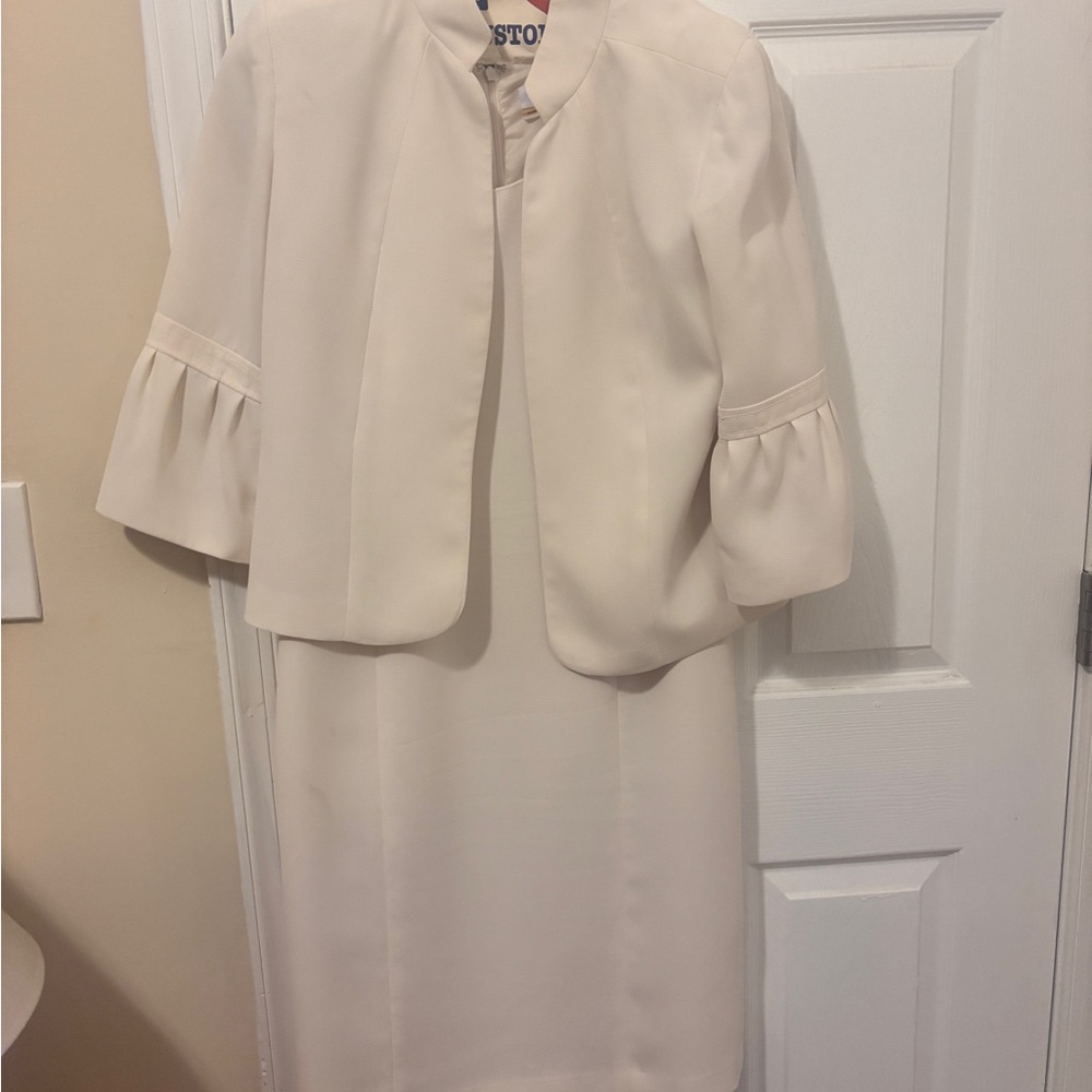 Calvin Klein Cream Suit Dress